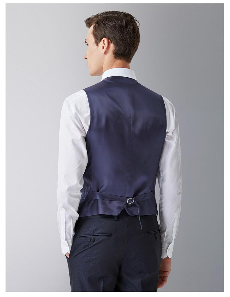 creations lite/柏品 reda 130支纯羊毛面料正装纯色商务西装男士马甲