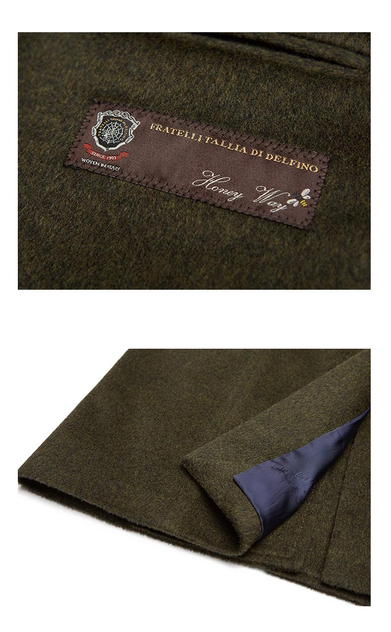 by creations/柏品 秋冬春 意大利进口tallia面料羊毛羊绒商务中长款