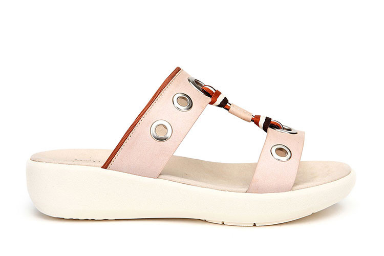 cozy steps/cozy steps 牛皮丁字女士坡跟凉拖鞋