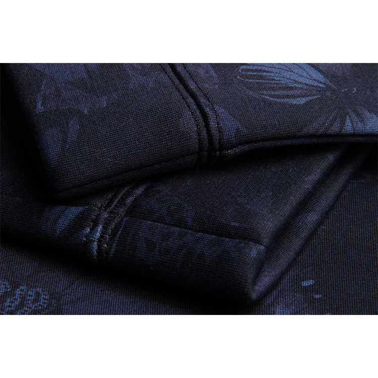 valentino/华伦天奴 蓝色纯棉圆领长袖蝴蝶印花休闲女卫衣 va