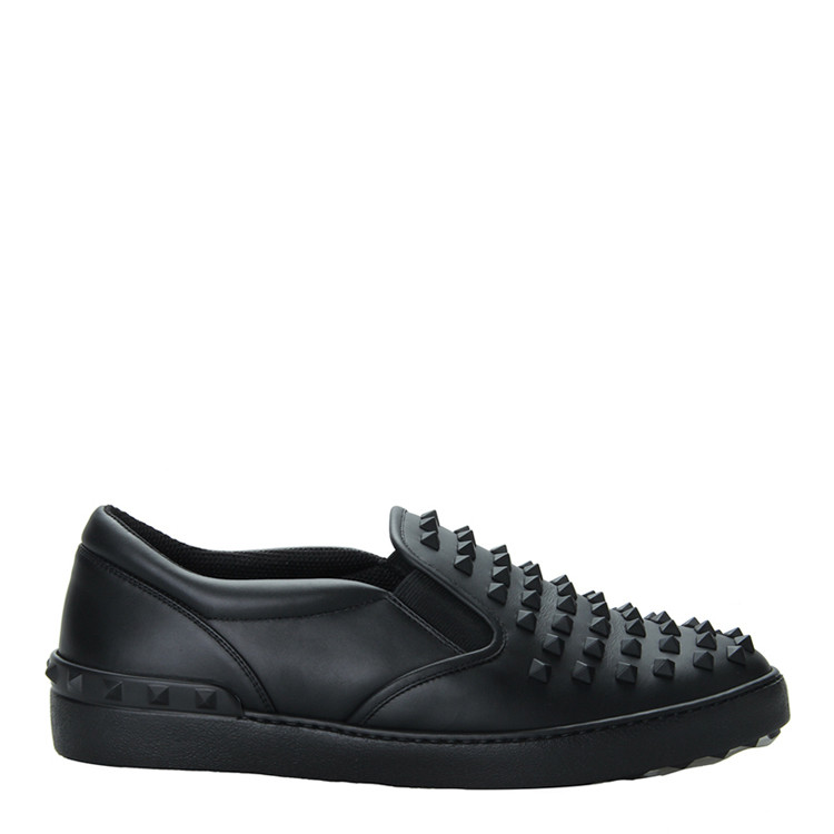 valentino/华伦天奴 男士铆钉 个性 时尚套脚 乐福鞋va1535681799 jv0