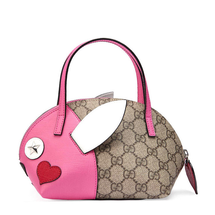 gucci/古驰 高级人造革gg兔子造型儿童手提包 【中性款式(儿童)其他】