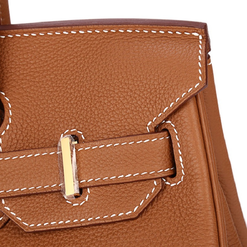 hermes/爱马仕 金色togo牛皮金扣女士手提包 birkin25