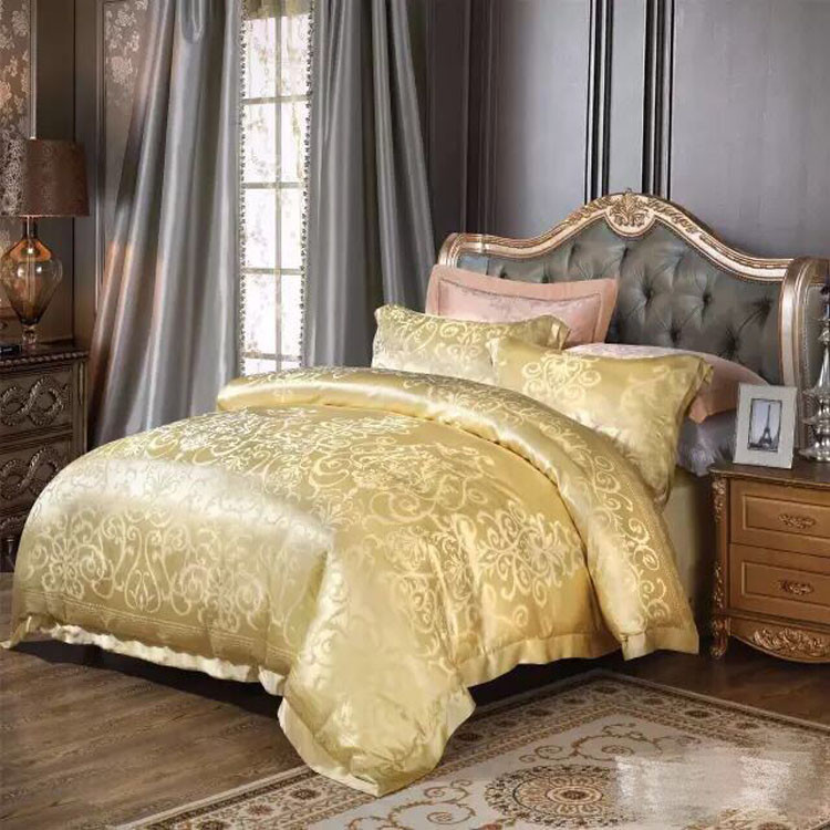 wensli万事利家纺家饰床上用品床单被罩真丝丝绸床品四件套被套床单