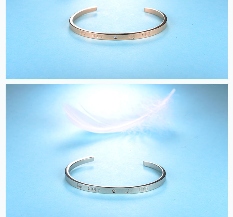 zocai/佐卡伊女款时尚优雅简约百搭钻石手镯 窄版