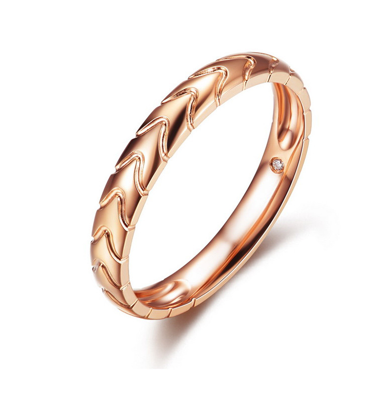 【zocai佐卡伊 戒指/指环】zocai/佐卡伊 18k金玫瑰金色钻戒男戒女戒