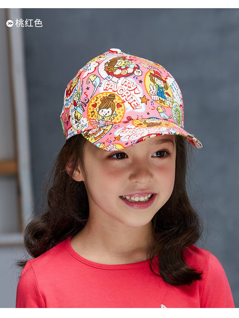 3-6岁卡通全棉儿童棒球帽秋冬女潮圆顶韩版小女孩鸭舌帽