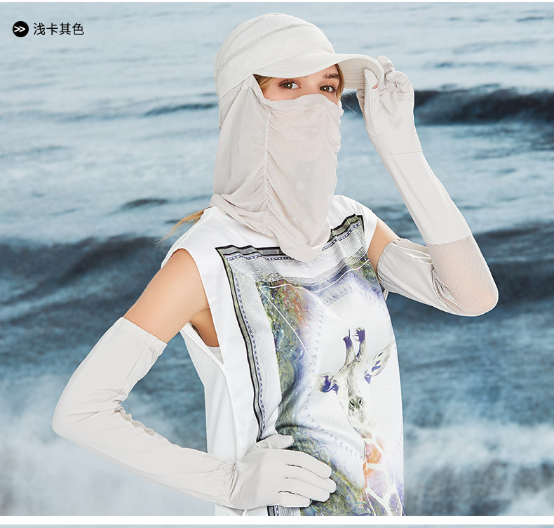 卡蒙/kenmont 2019春夏防晒手套女夏天防紫外线薄款手套夏季长款袖套