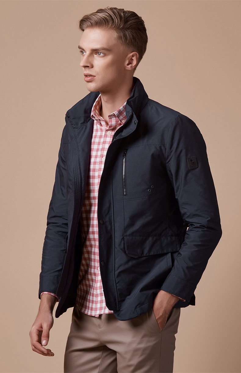 hazzys/哈吉斯2018秋季新款男士夹克时尚休闲百搭外套asvzu08cu05