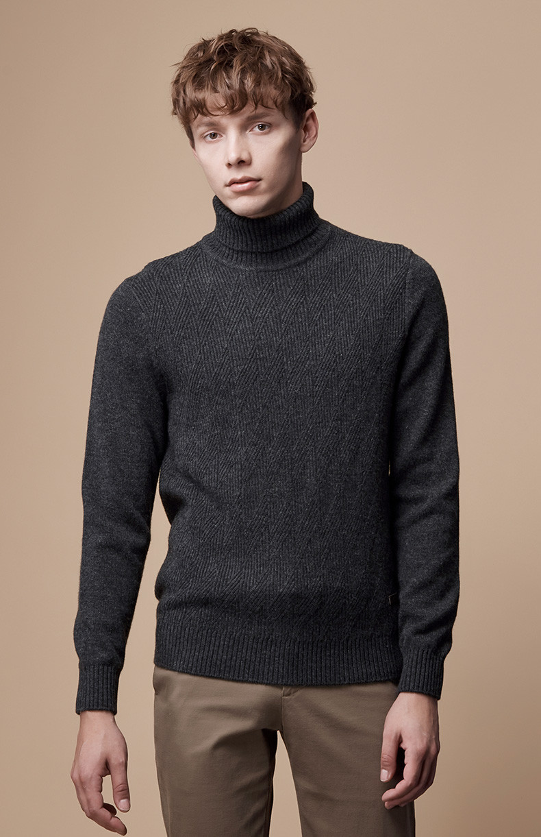 hazzys/哈吉斯哈吉斯hazzys秋装新款羊毛衫男士针织衫/毛衣都市休闲