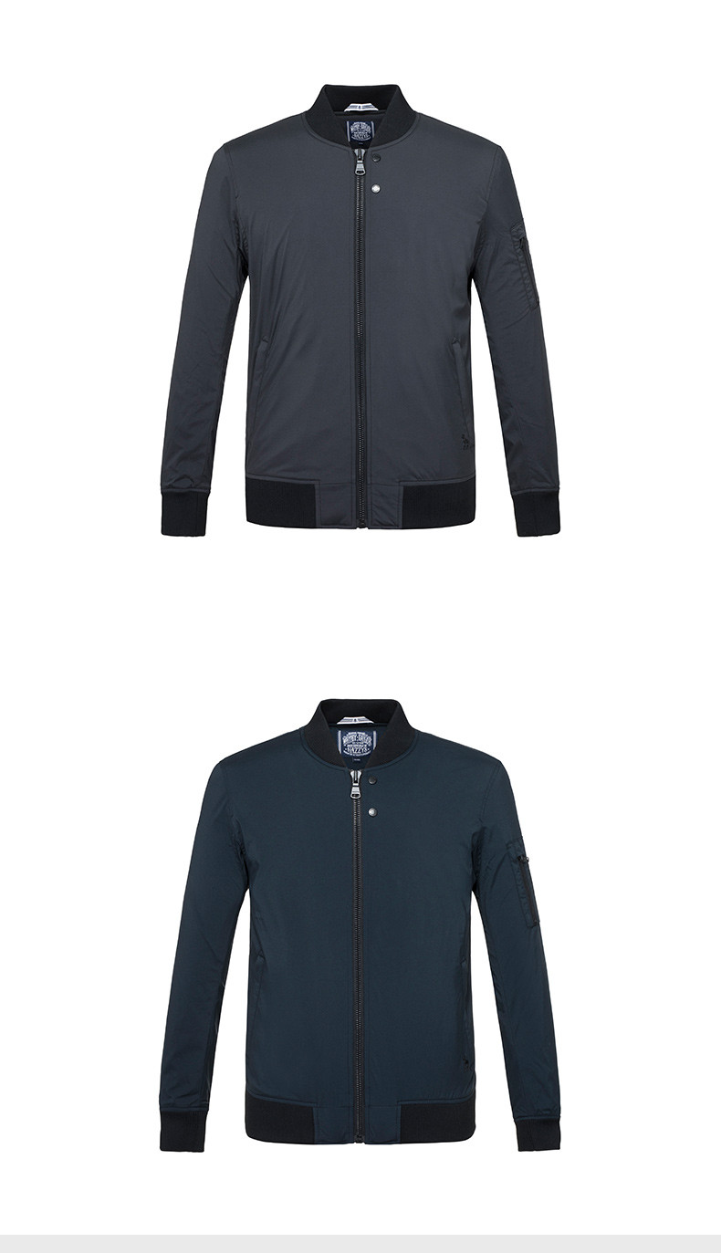 hazzys/哈吉斯 秋冬新款外套男士夹克简约百搭休闲舒适夹克外套asvzu