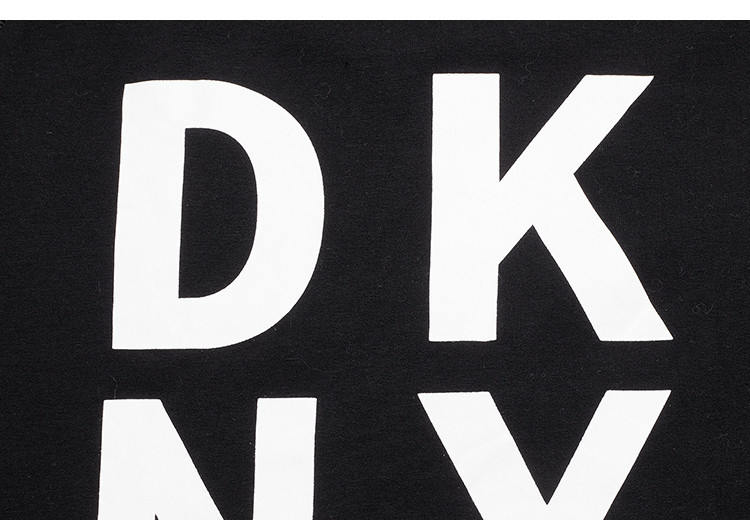 dkny/唐娜 凯伦 2018秋冬新品女士长袖衬衫休闲连帽开衫logo印字卫衣