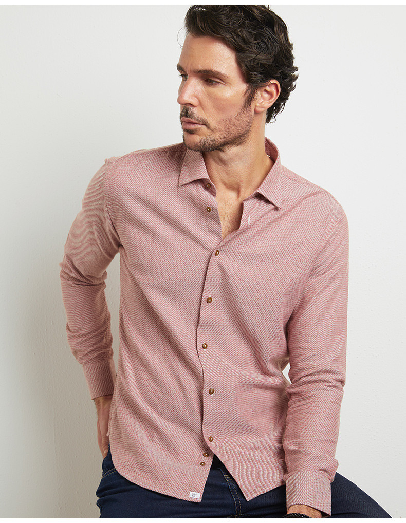 camicissima/恺米切18秋冬法兰绒男士长袖衬衫 休闲纯棉衬衣