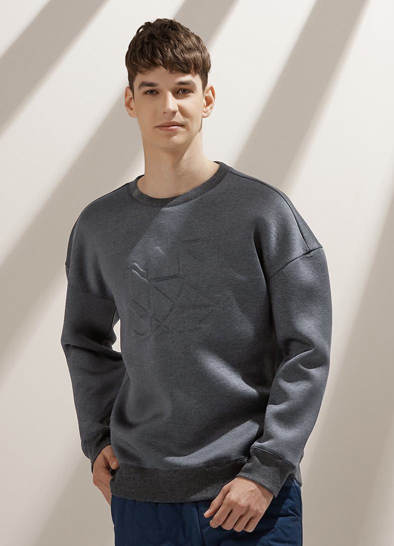 【lafuma乐飞叶 户外男士卫衣】乐飞叶男士户外徒步旅行休闲圆领套头