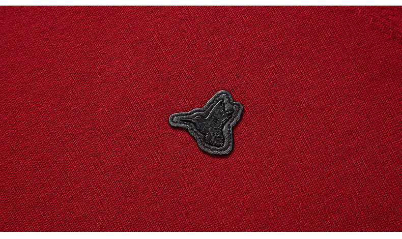 saint angelo/报喜鸟秋季男式都市休闲羊毛衫 圆领羊毛套头徽章保暖