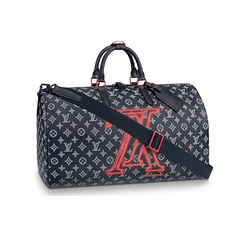 手提包】louisvuitton/路易威登男士keepall50旅行袋帆布/配皮(配肩带