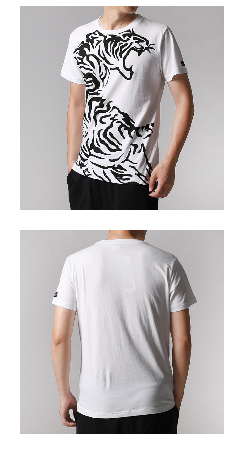 鬼冢虎onitsuka tiger男装 秋运动服休闲印花短袖t恤 服装 2181a127