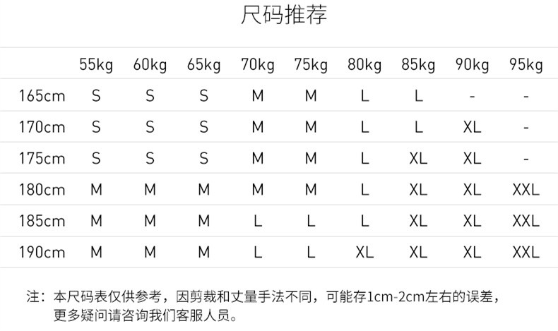 墨西哥衣服尺码对照表图片