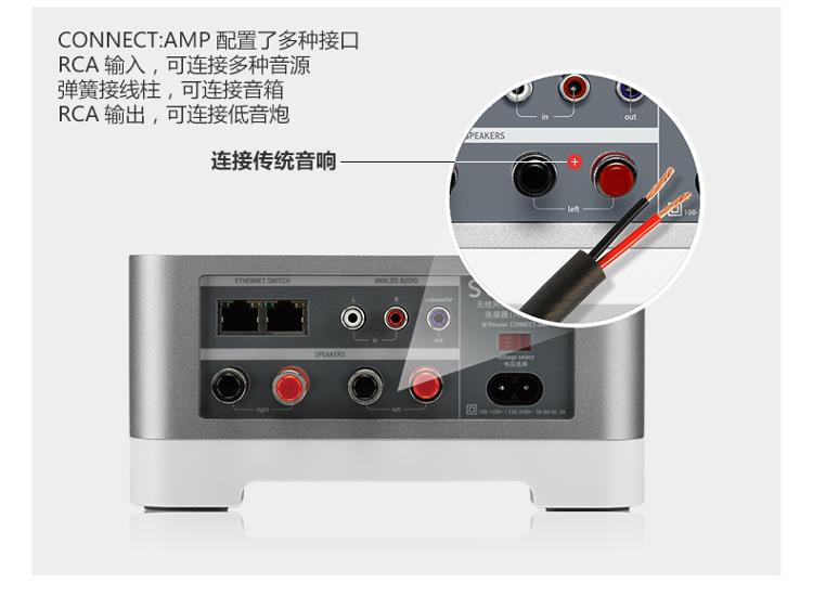 connect:amp 音响 音箱 家庭智能音响系统 智能音响 连接器 内置功放