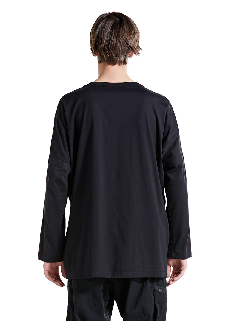y-3 山本耀司2019春夏新款黑色宽松休闲运动长袖t恤29-dy7227