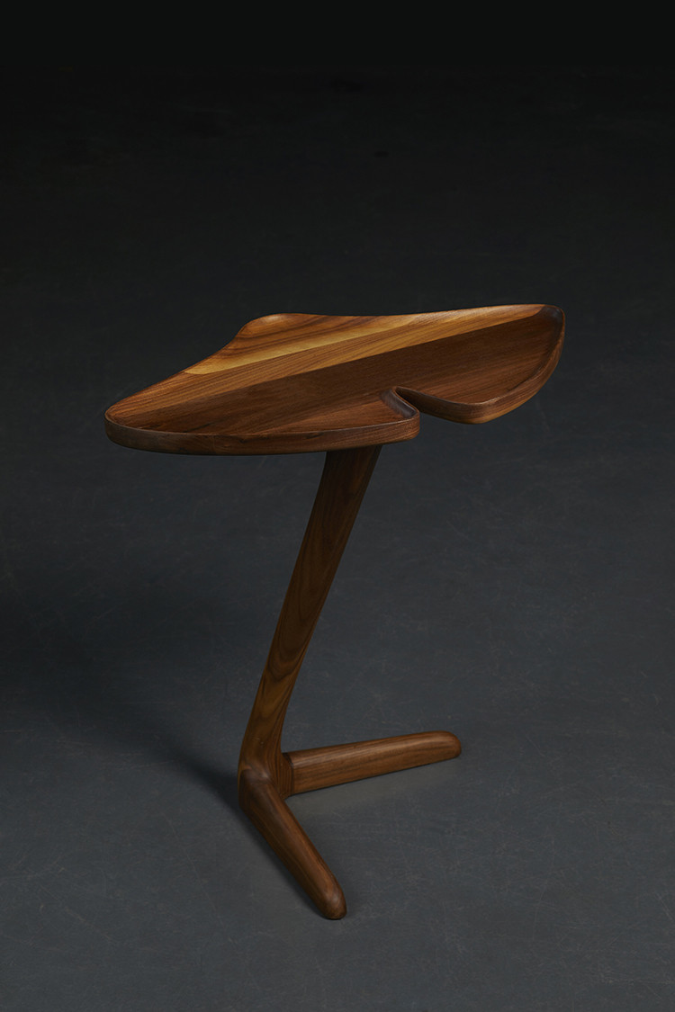 mingan/明暗 北美黑胡桃木 实木家具 银杏边几