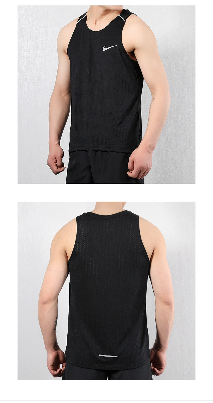 nike/耐克男夏季跑步训练运动休闲针织背心 aq9918-010