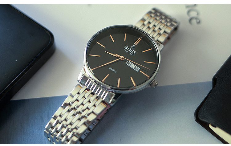 boss/波士手表大盘三针日期日历男士钢带石英腕表 bx018.1.3.2.3.