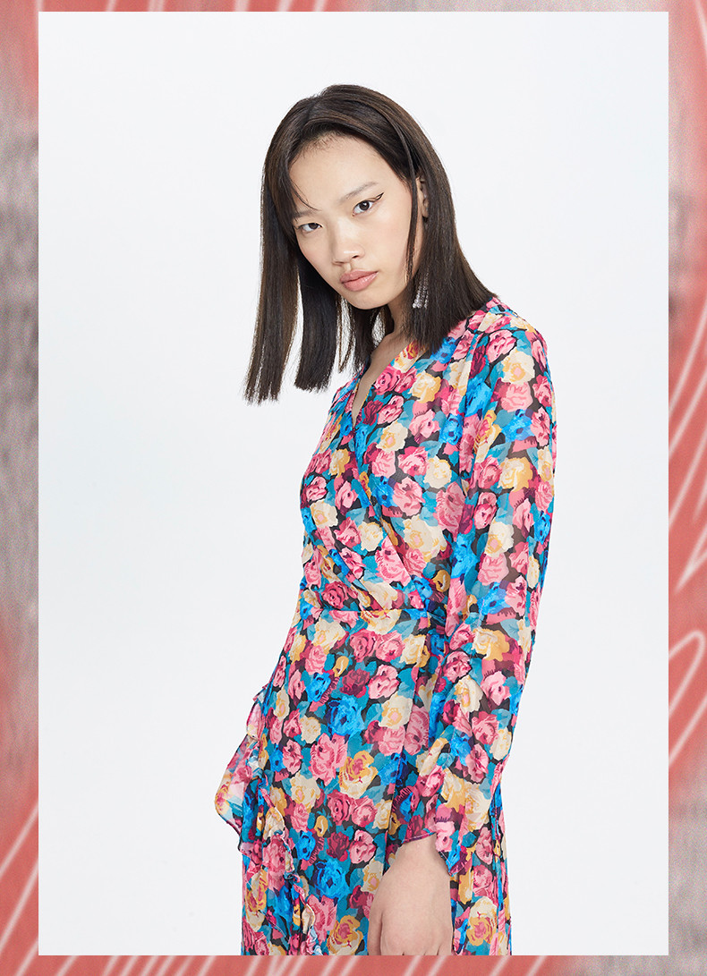 【designerwomenswear】uooyaa/乌丫18秋冬新品专柜正品收腰复古层次