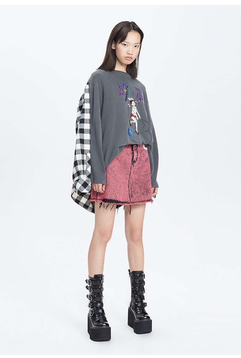 【designerwomenswear】uooyaa/乌丫18秋冬新品专柜正品复古时髦玫