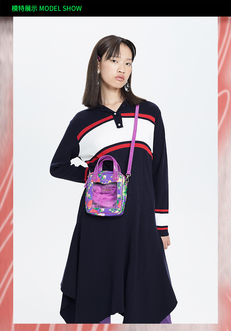 【designerwomenswear】uooyaa/乌丫2018新款专柜正品polo领设计运动