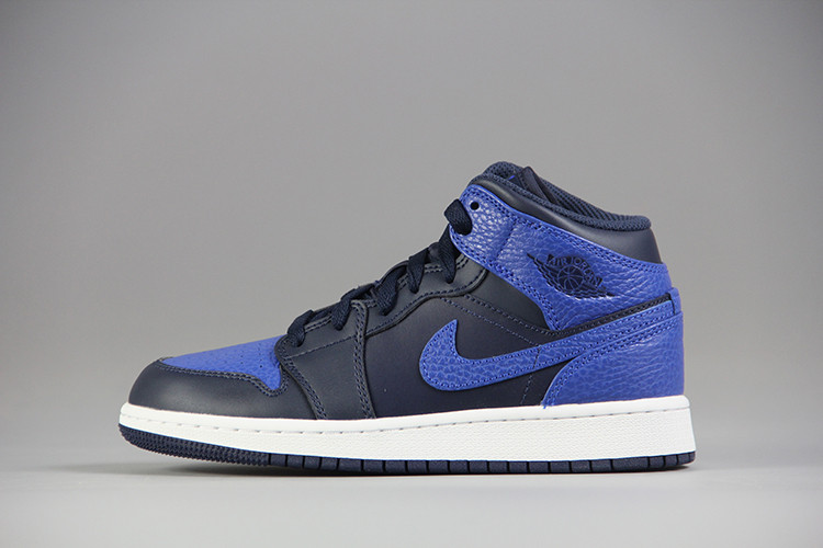 aj1 情侣款 皇家蓝 nike air jordan 1 mid 男女同款 554725-412