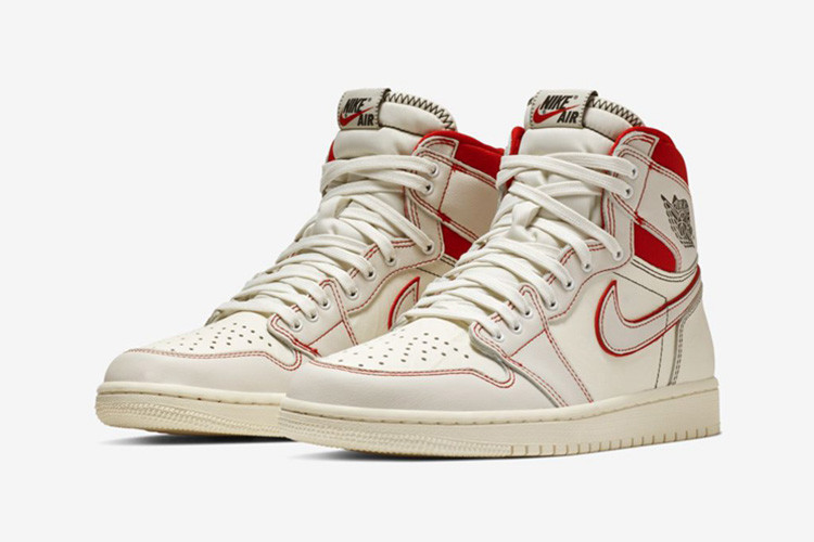 nike 耐克 男款 aj1 白红手稿兔八哥 air jordan 1 og 篮球鞋 555088