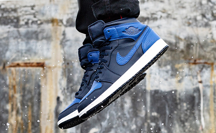 aj1 情侣款 皇家蓝 nike air jordan 1 mid 男女同款 554725-412