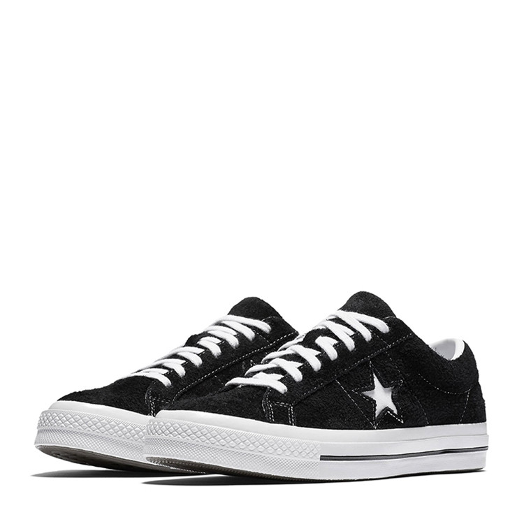 converse/匡威 2018年春夏 one star 黑白翻毛皮低帮 男女同款 耐磨