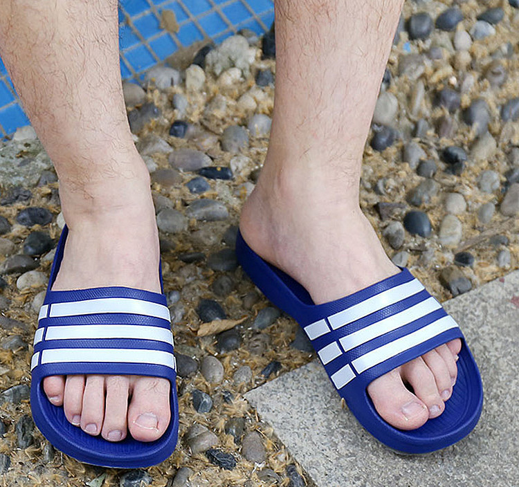 adidas/阿迪达斯 duramo slide蓝白沙滩鞋男士凉拖鞋 g14309