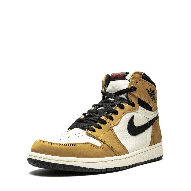 nike/耐克 air jordan 1 aj1 乔1 high 年度新秀 黑白棕脚趾黄麂皮