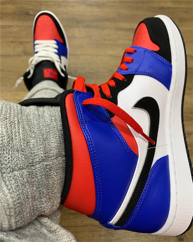 nike/耐克 air jordan 1 aj1 乔1 mid top3 鸳鸯拼接脚趾 篮球鞋