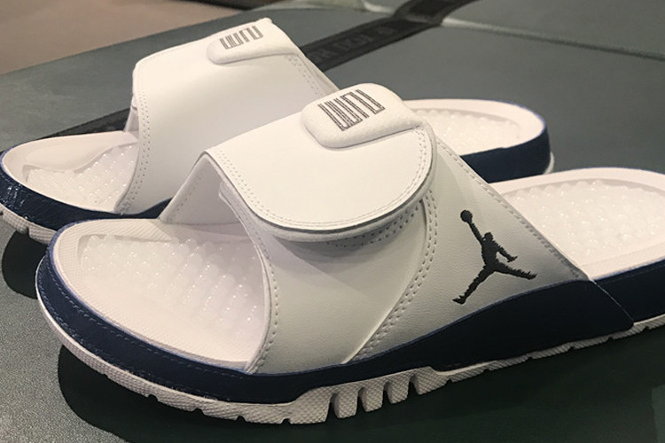 nike/耐克 air jordan hydro aj11白蓝 男子魔术贴运动拖鞋 aa1336