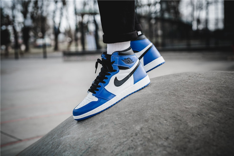 nike/耐克 air jordan 1 aj1 high game royal 藤原浩 小闪电黑蓝