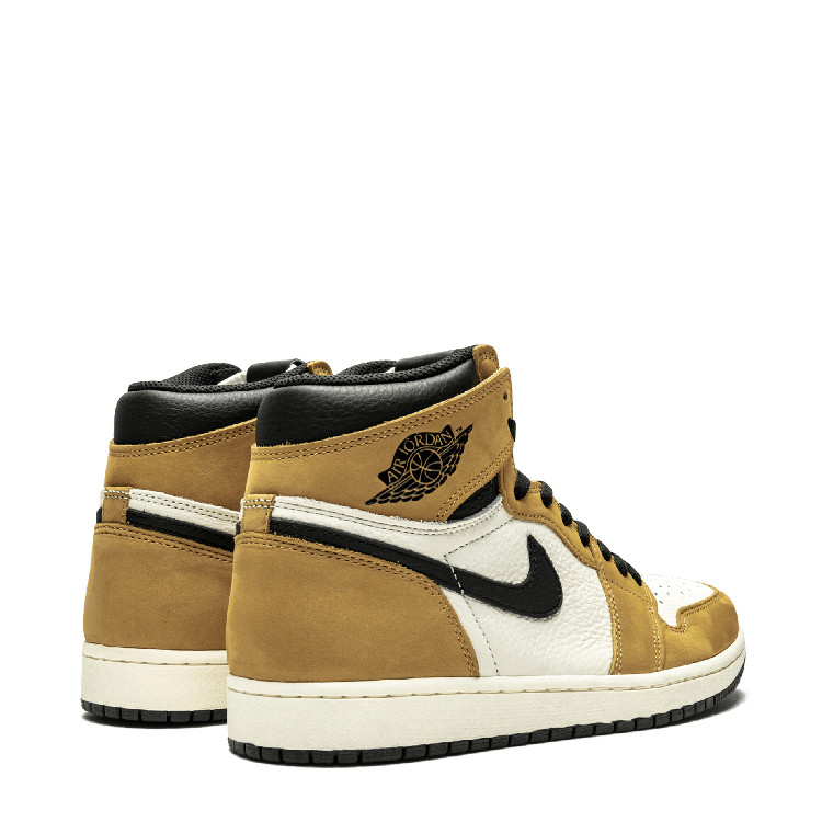 nike/耐克 air jordan 1 aj1 乔1 high 年度新秀 黑白棕脚趾黄麂皮