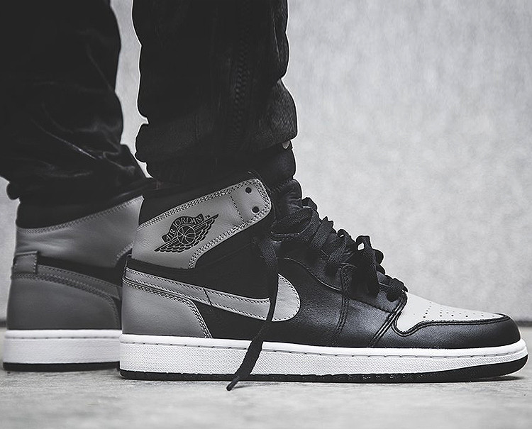 nike/耐克 air jordan1 shadow aj1 乔1 mid 黑灰影子酷灰 篮球鞋