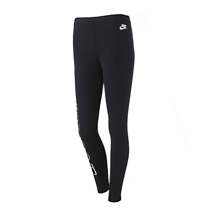nike耐克 女士综训裤透气高弹运动跑步裤紧身保暖打底裤 874137-010