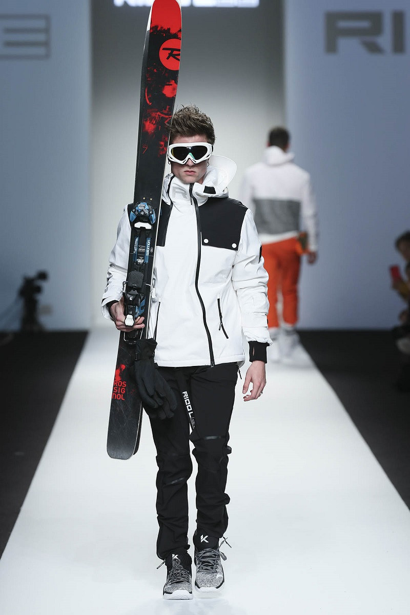 rico lee/rico lee 18秋冬新品 男士休闲裤 黑色梭织 弹力运动滑雪