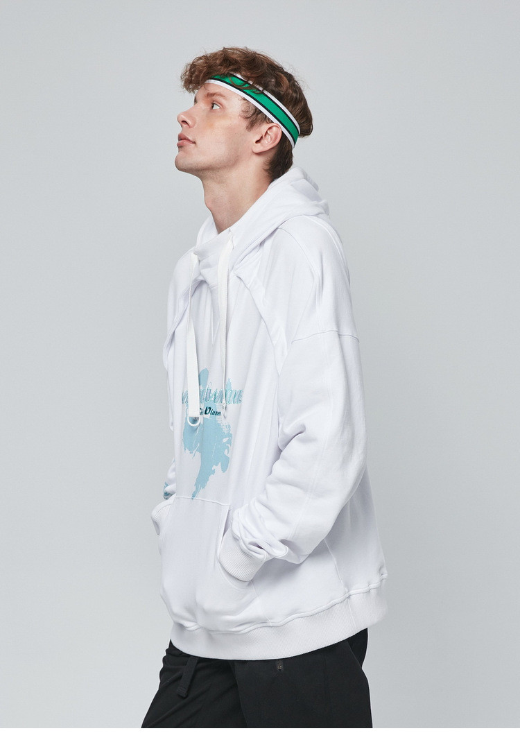 【inxx】inxxstreet/inxxstreet男装白色潮牌印花简约连帽毛圈长袖