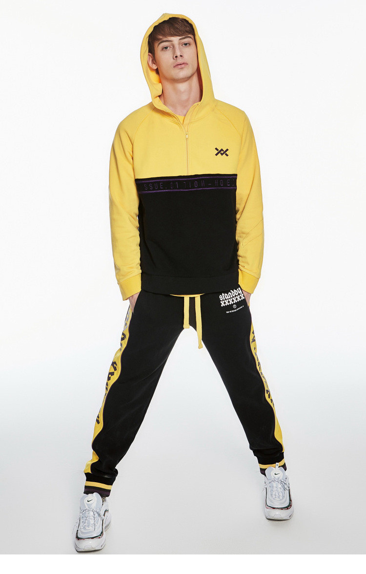 【inxx】standby男款黄色带帽插肩袖卫衣xm82103800