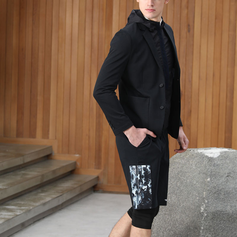 laroche/姬龙雪2019年春夏新款姬龙雪秋季时尚纯色男士西服外套男装