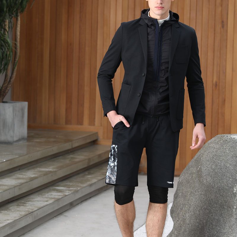 laroche/姬龙雪2019年春夏新款姬龙雪秋季时尚纯色男士西服外套男装