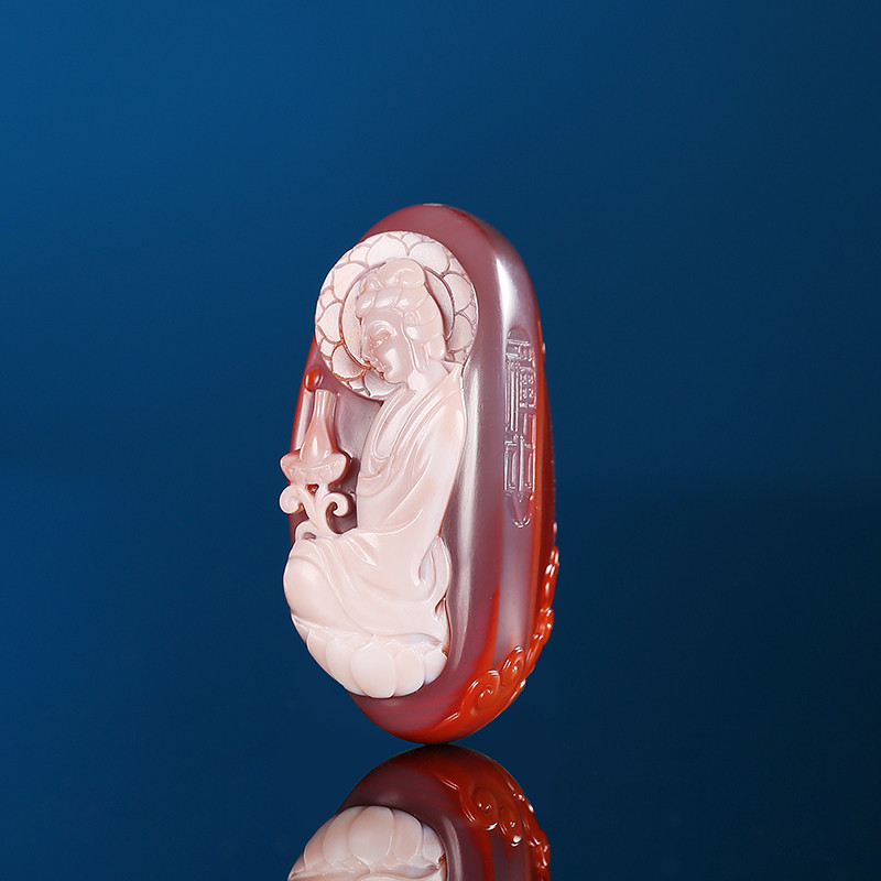 songshiyi/宋世义玉雕 【南红禅业】南红玛瑙挂件 玉雕大师宋世义作品