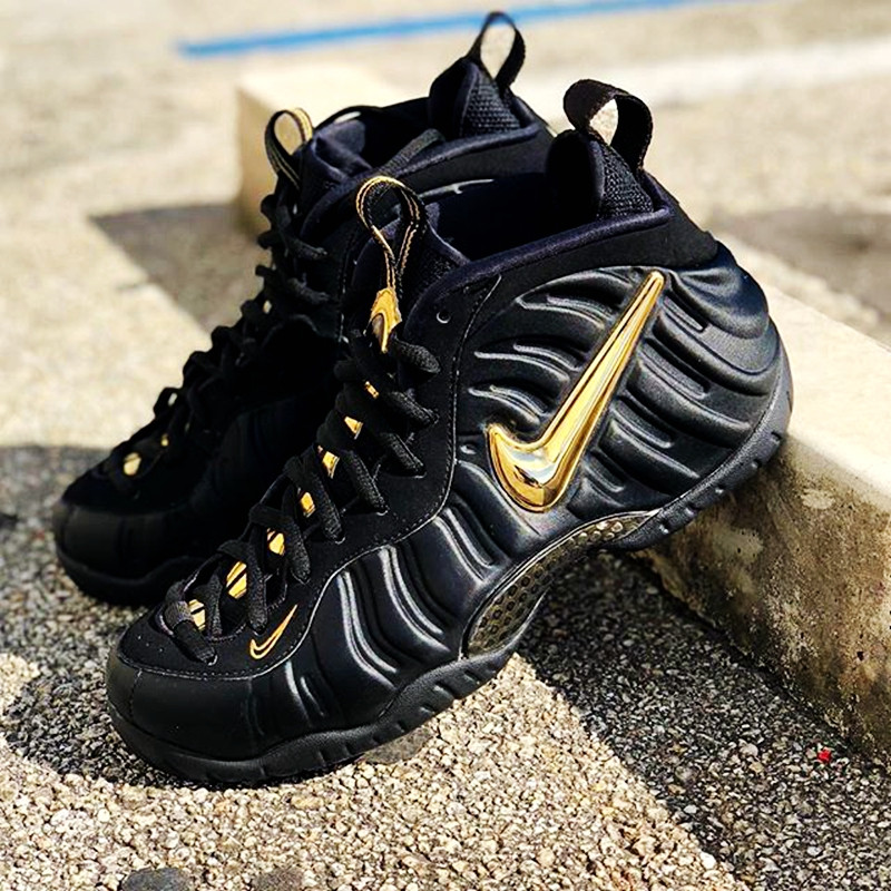 【nike耐克 男士篮球鞋】nike air foamposite pro 液态黑金泡运动喷