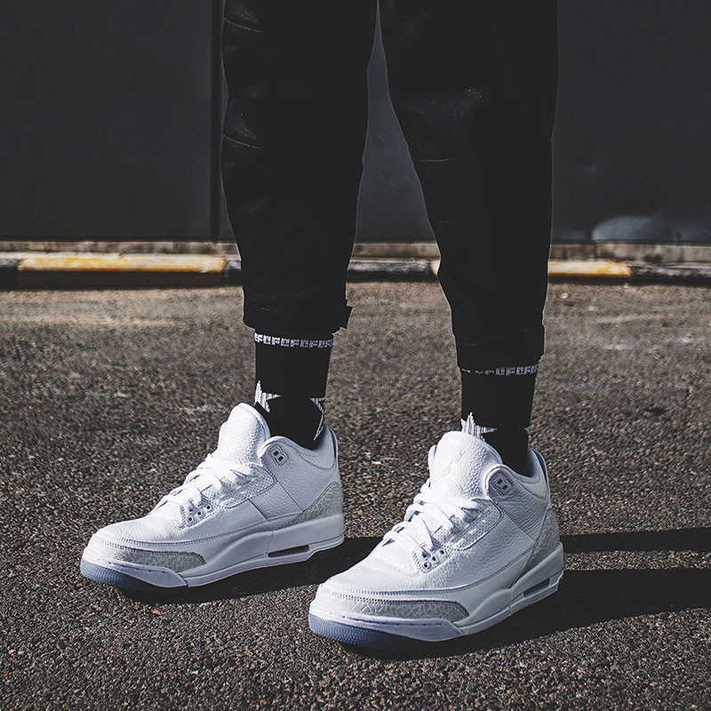air jordan 3 aj3 纯白银爆裂纹白水泥白猫 398614-136064-111